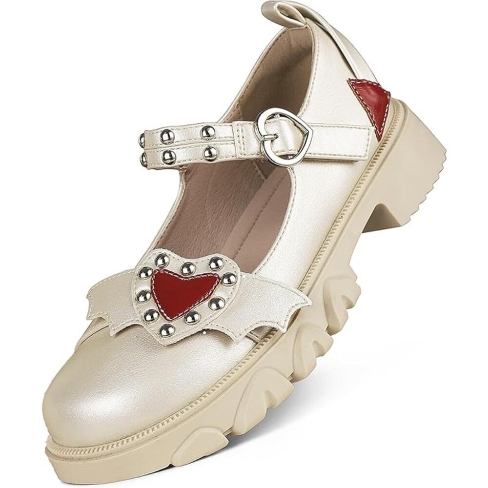 Mary Jane Shoes Girls Heart Shoes